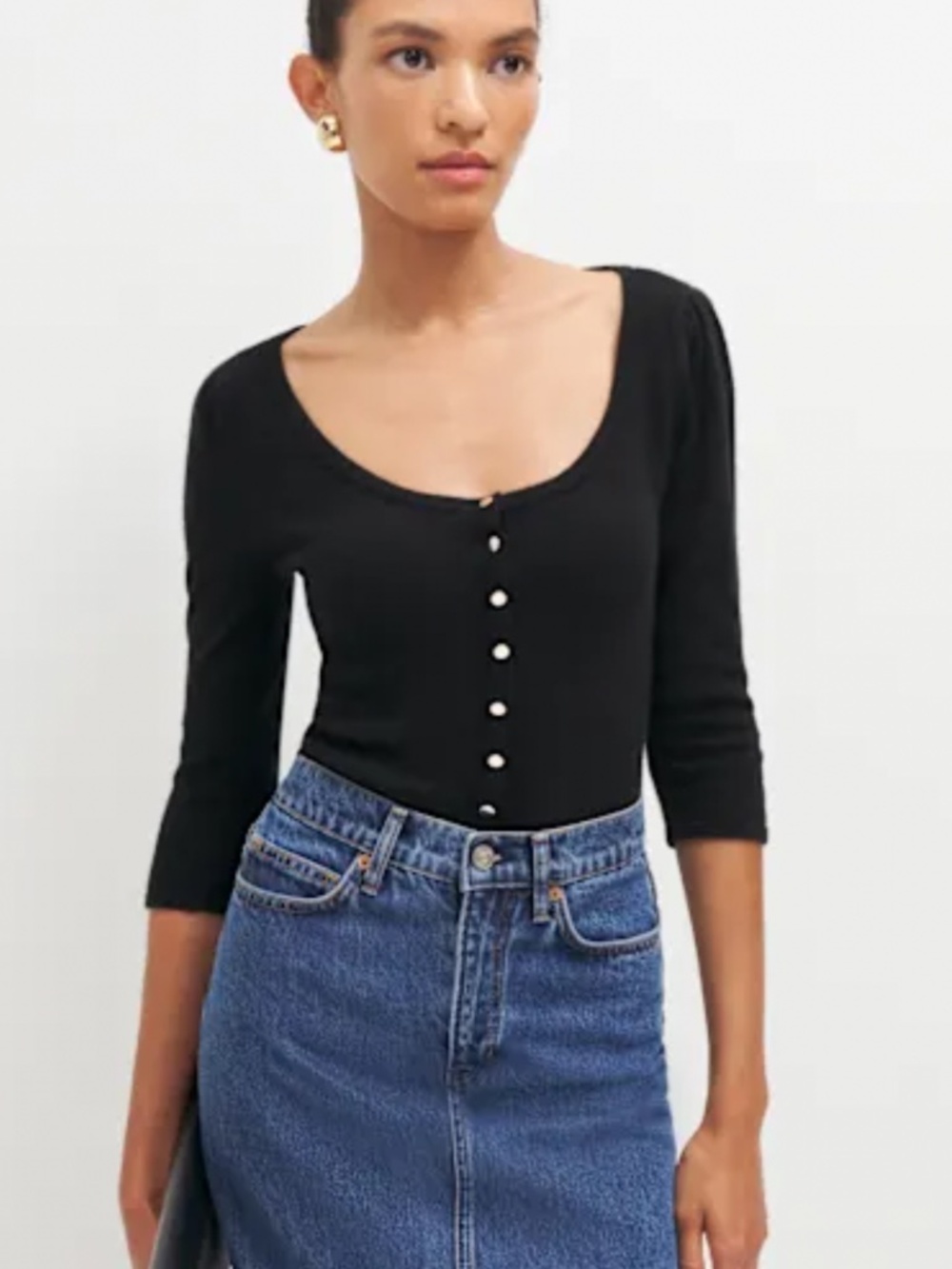 Reformation Matthew Fitted Cashmere Sweater